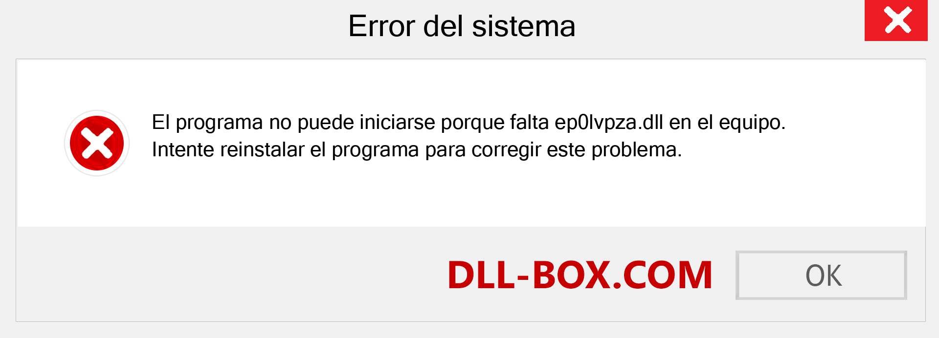 ¿Falta el archivo ep0lvpza.dll ?. Descargar para Windows 7, 8, 10 - Corregir ep0lvpza dll Missing Error en Windows, fotos, imágenes