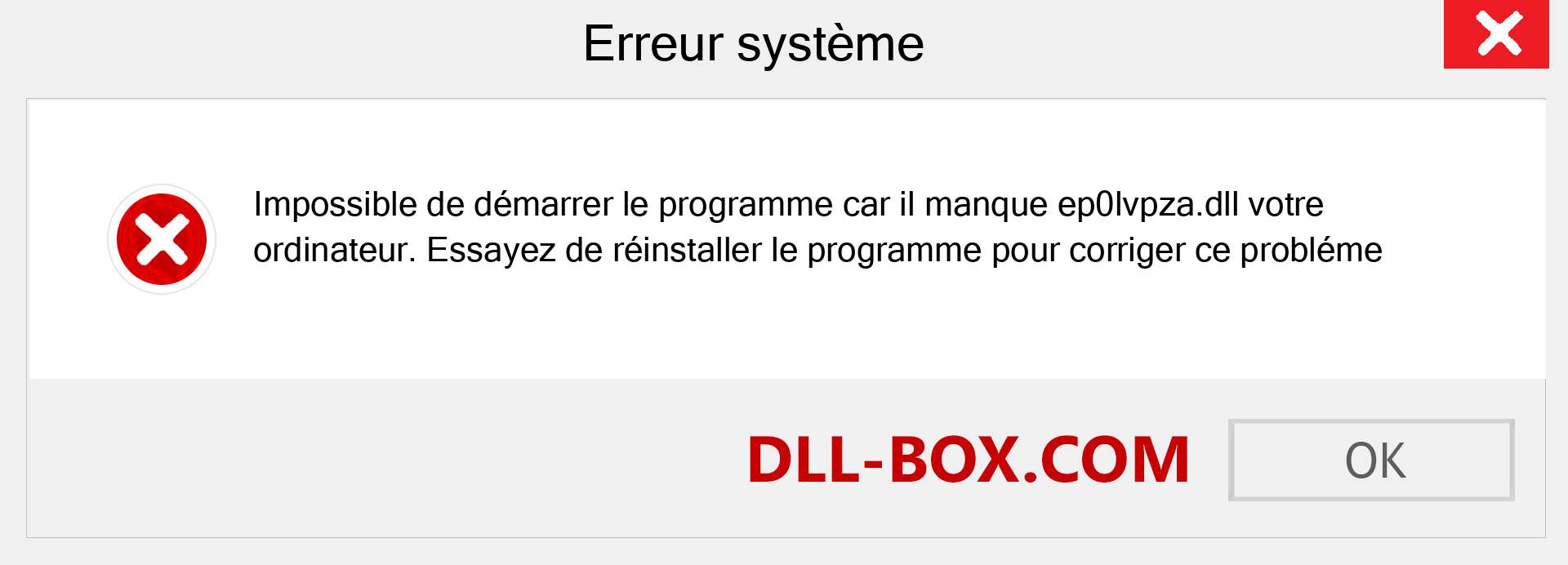 Le fichier ep0lvpza.dll est manquant ?. Télécharger pour Windows 7, 8, 10 - Correction de l'erreur manquante ep0lvpza dll sur Windows, photos, images